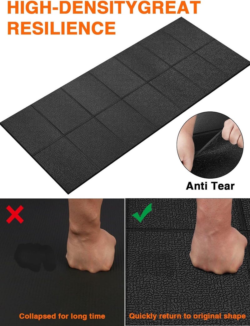 WERCHO Treadmill Mat,70"x32",6mm Thickness Foldable Exercise Equipment Mat for Carpet Hardwood Floors, Compatible with Walking Pad,Spin Bike,Elliptical Trainer,Rowing Machine - Image 3